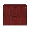 Alera 34 in W 2 Drawer File Cabinets, Mahogany, Letter/Legal ALEVA513622MY